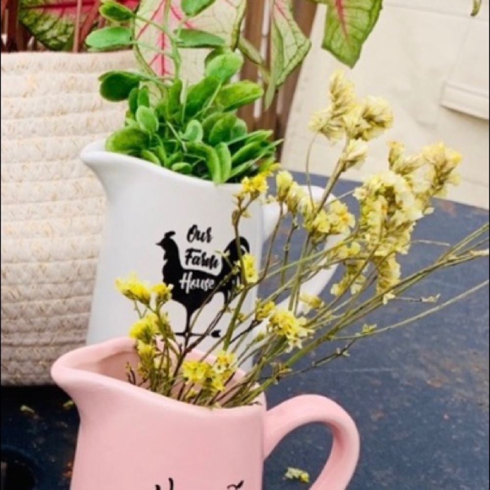 Mini farmhouse creamer pitchers-white Our Farm 🏡 - Picture 1 of 2